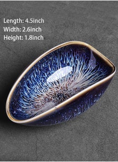 Generic Ceramic Tea and Coffee Bean Weighing Tray Blue 11.2*6.6*4.5cm  - Image 5