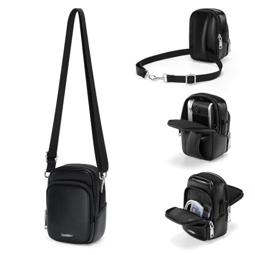 Cwatcun Mini Digital Compact Camera Sling Bag PU LeatherPortable Protective Small Crossbody Camera Case Lightweight Photography Camera waist bag for Canon Nikon Sony Fuji Digital Camera - Image 1