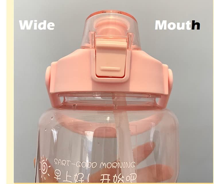 Grofilo 2L Water Bottle Motivational Water Bottle with Straw Time Marker for Gym Travel Sports Summit Collection - Image 4