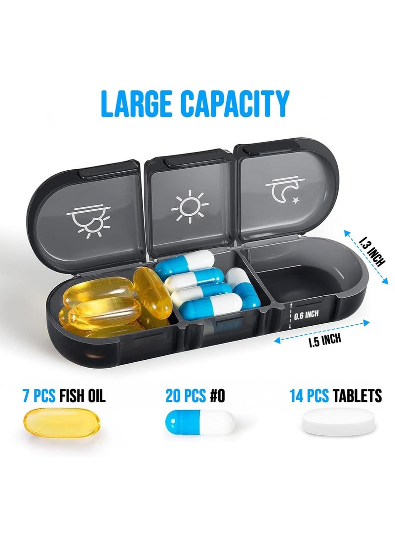 Xkimos - Weekly Pill Organizer, 7-Day Supply, 3 Times a Day, Food-Grade Pill Box, Portable Travel Pill Box - Holds Multiple Vitamins, Pills, Medication, Fish Oil and Supplements - Image 1