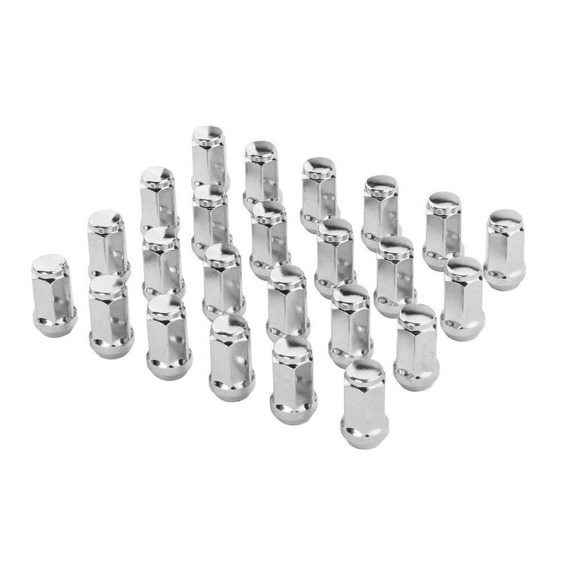 Partschoice 24PCS 14 x 2 Chrome Wheel Lug Nuts - Cone Seat - 19mm Hex for Ford Expedition F-150 & Lincoln Navigator - Image 1
