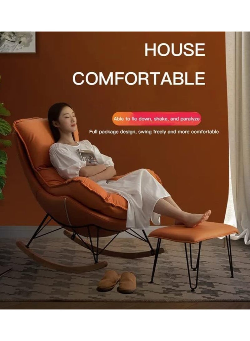 Single Recliner Sofa Rocking Chair Living Room Furniture Arm Chaise Leisure Lounge Chair Living Room Chairs with foot pedal (Grey) - Image 3