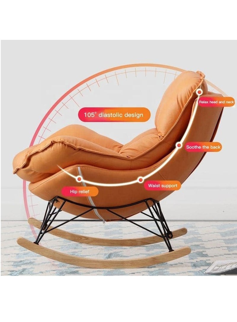 Single Recliner Sofa Rocking Chair Living Room Furniture Arm Chaise Leisure Lounge Chair Living Room Chairs with foot pedal (Grey) - Image 5