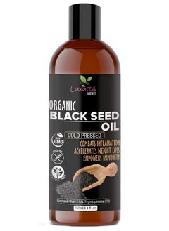 Luxura Sciences Black Seed Oil For Skin & Hair | Reduces Wrinkles, Scars & Dandruff | Gives Longer, Thicker Hair & Nails | Hydrating, Raw & Cold Pressed | 8.45 Fl Oz/250Ml  - Image 1