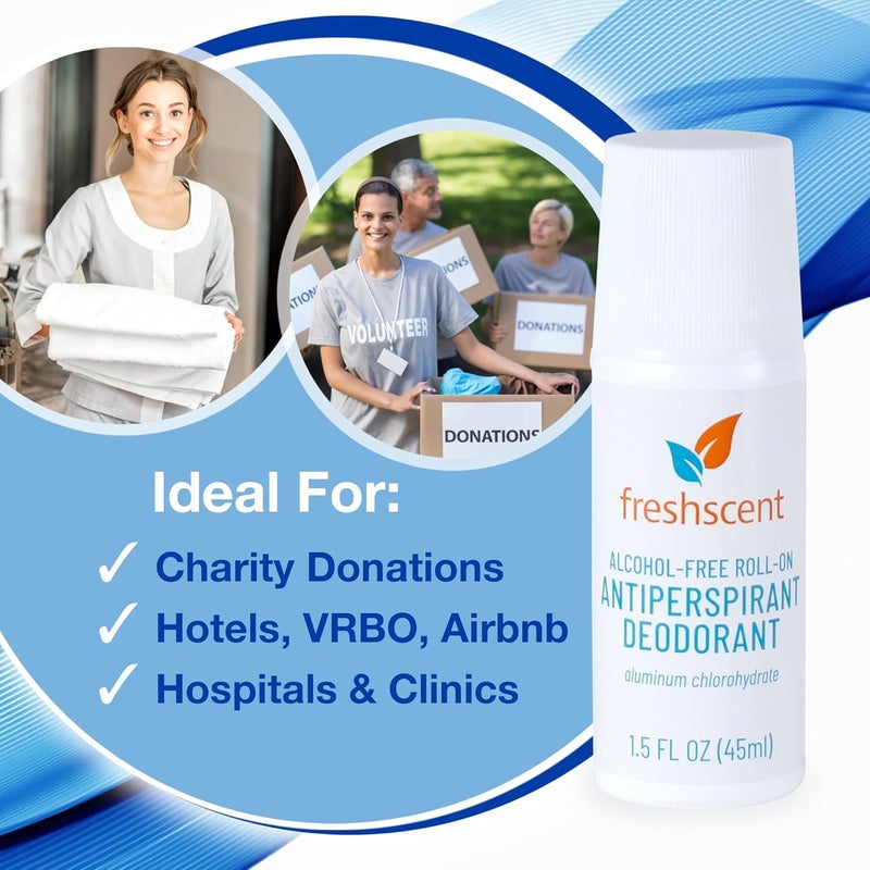 Freshscent Alcohol-Free Roll-On Antiperspirant Deodorant, 1.5 oz, Pack of 96 - Image 4