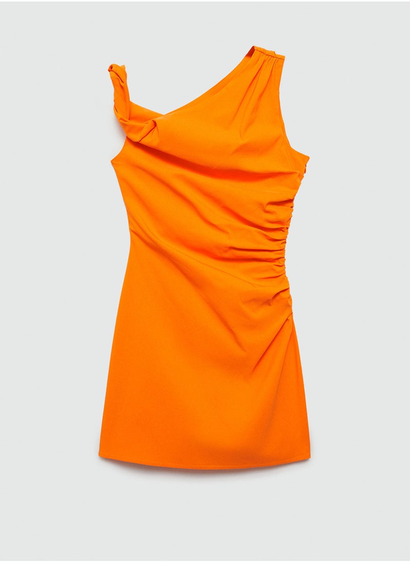 MANGO - Asymmetrical Pleated Dress - Image 1