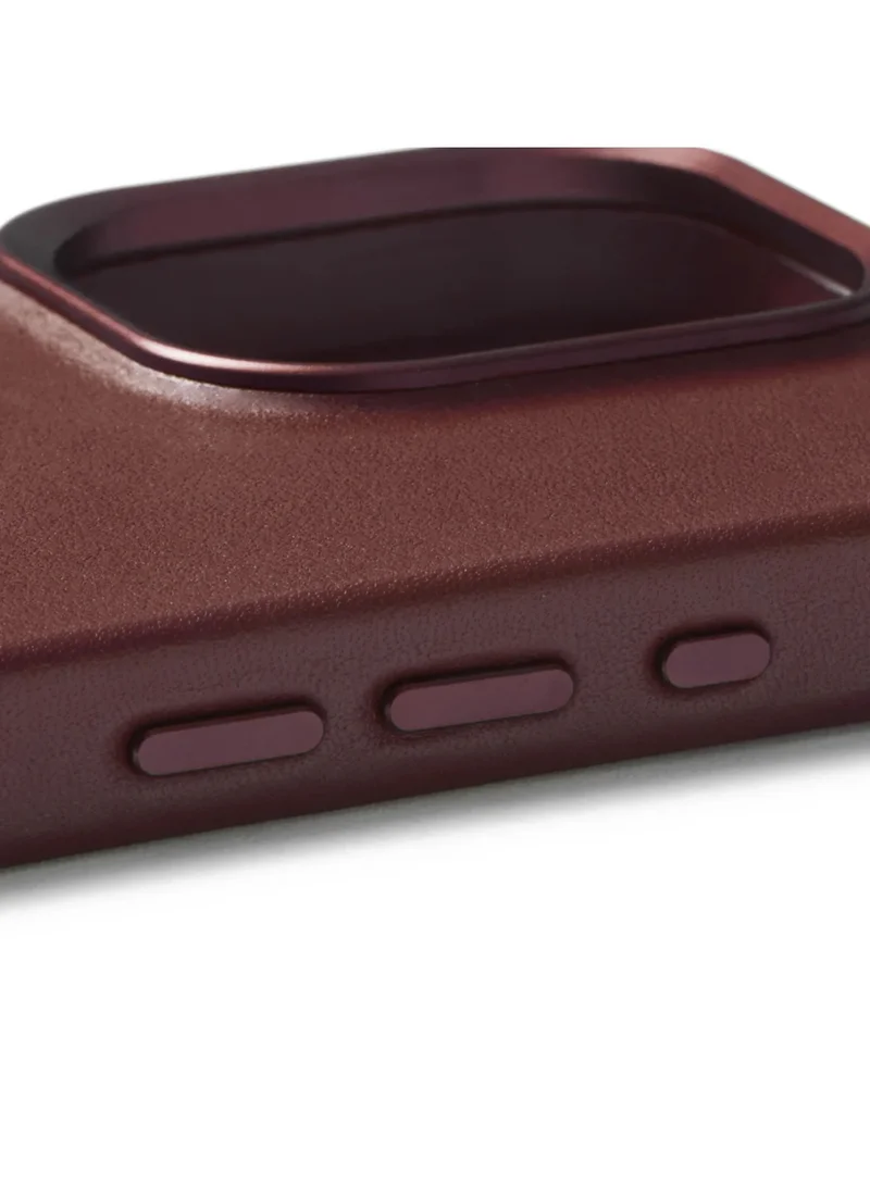 Mujjo Mujjo Leather Case for iPhone 15 Pro - Leather Case, MagSafe Compatible, Premium European Leather, Slim & Stylish Profile, Enhanced Phone & Camera Lens Protection, Recycled Materials (Burgundy)
