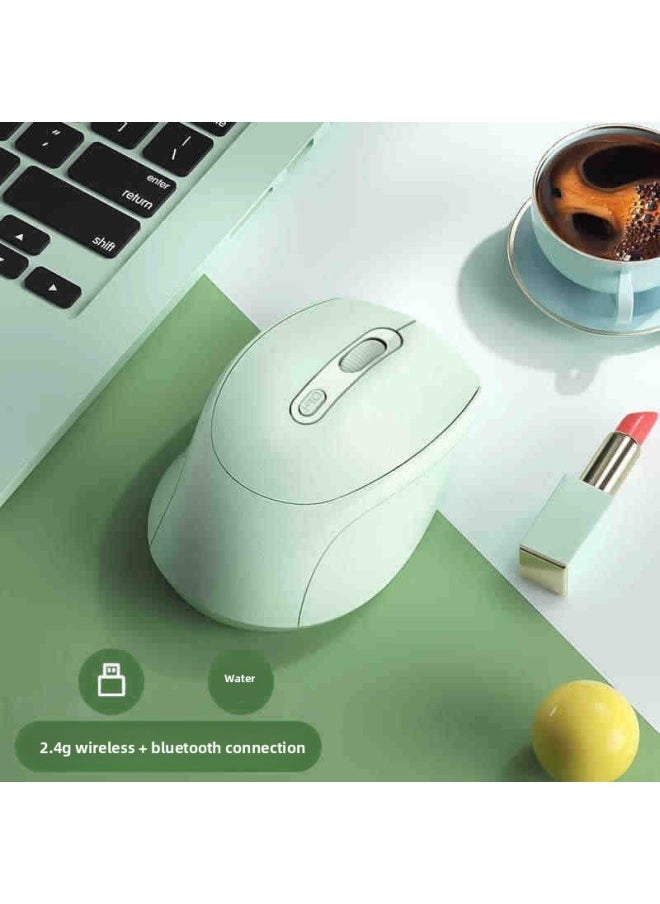 Rechargeable Girls Silent Dual-mode For Xiaomi Laptop Silent Office Universal Wireless Bluetooth Mouse-Specification:[white Snow] 2.4g Wireless Version★Charging Mute - Image 5