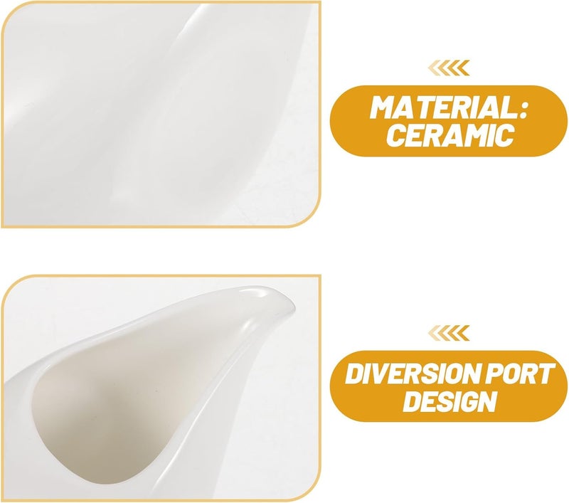 Healeved Ceramic Sauce Pitcher for Steak 100ml Japanese Style Honey Coffee Milk Gravy Dispenser Creamer Jar for Western Dining and Home Kitchen Use - Image 3