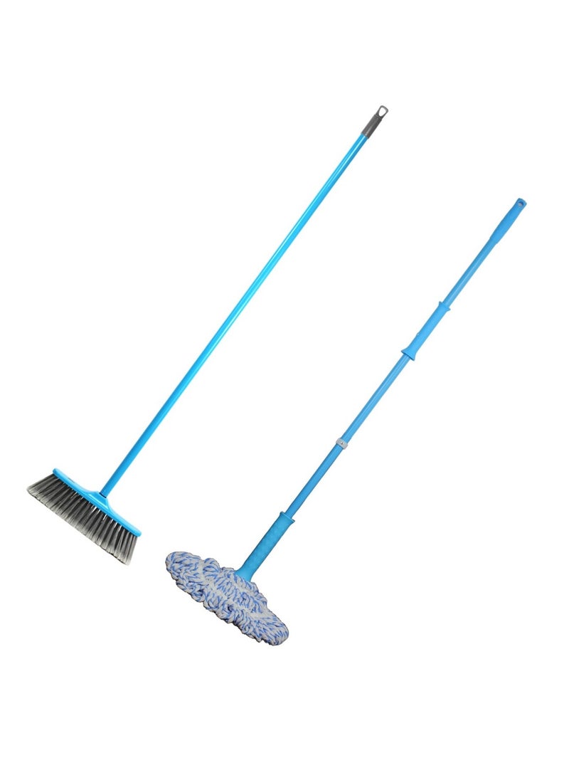 Clean and Care Cleaning Set Combo Indoor Broom Spinning Mop with Iron Stick Long Handle Stiff Bristles Office Home Kitchen Assorted Color - pzsku/Z893327AA914D552C1473Z/45/_/1717831294/7ebe2dd7-c7c9-4823-8d1e-3fb1ad6ec175