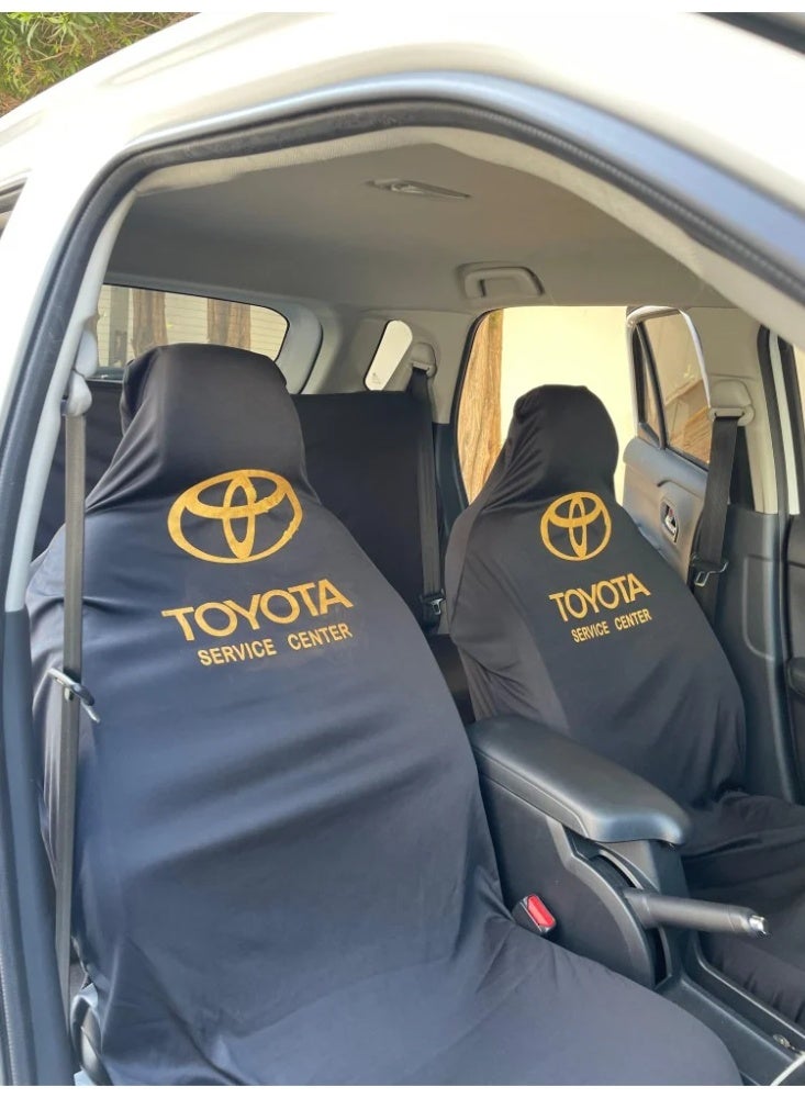 Toyota black fabric seat covers for the two front seats driver and passenger - Image 2