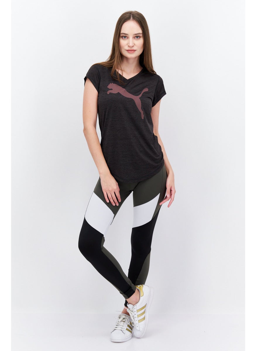 PUMA Women Sportswear Fit Training Short Sleeve T-Shirt, Dark Grey  - Image 2