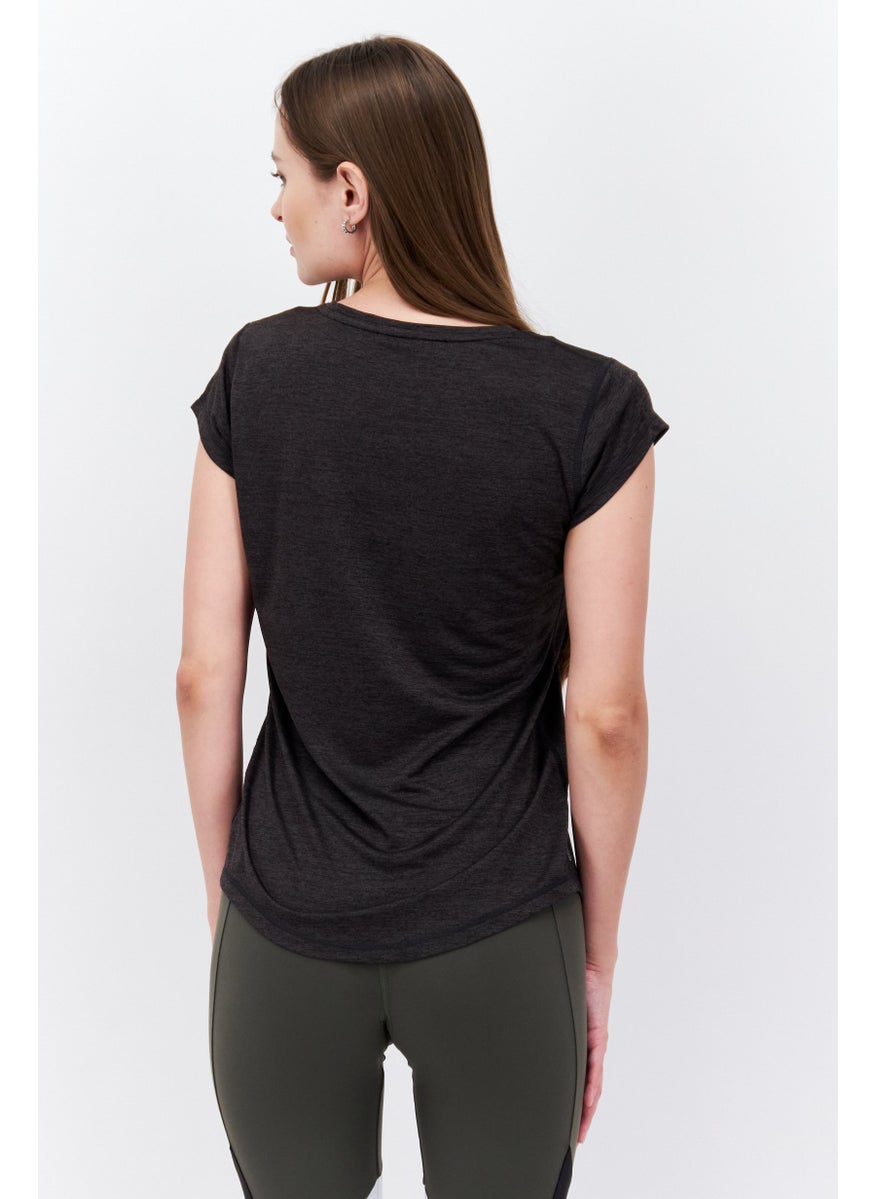 PUMA Women Sportswear Fit Training Short Sleeve T-Shirt, Dark Grey  - Image 3