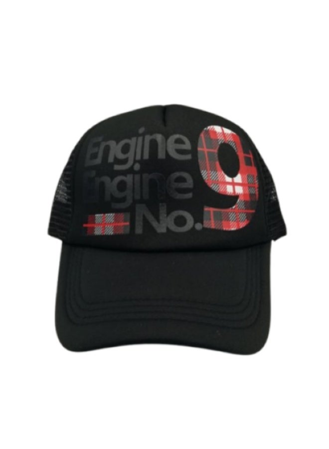 قبعة تراكتر كبيرة سوداء من Engine No.9