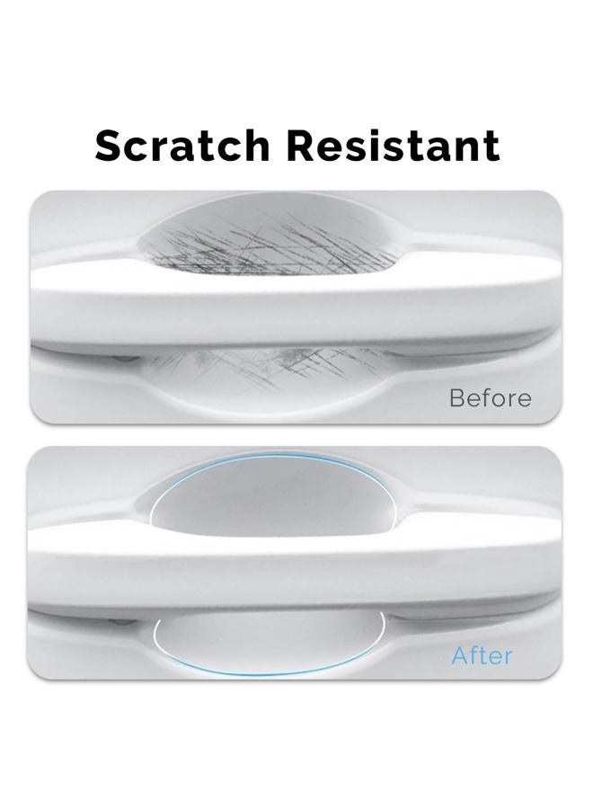 GRTHTATI 10pcs Clear Car Door Handle Scratch Potector TPU Car Door Sticker Universal Protective Films for Vehicles (Clear) - Image 2