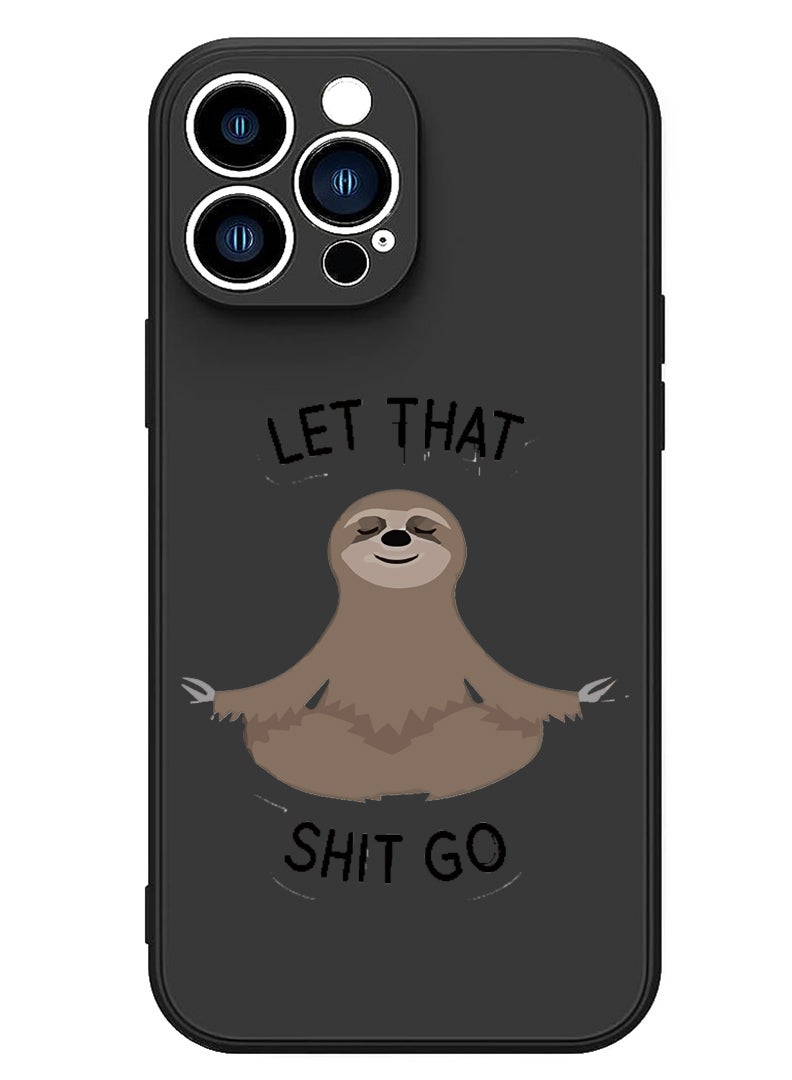 Theodor Protective Slim Fit Case Liquid Silicone Cover with Full Body Protection Anti-Scratch Shockproof Case For iPhone 14 Pro Black  - let your imagination sour copy - Image 1