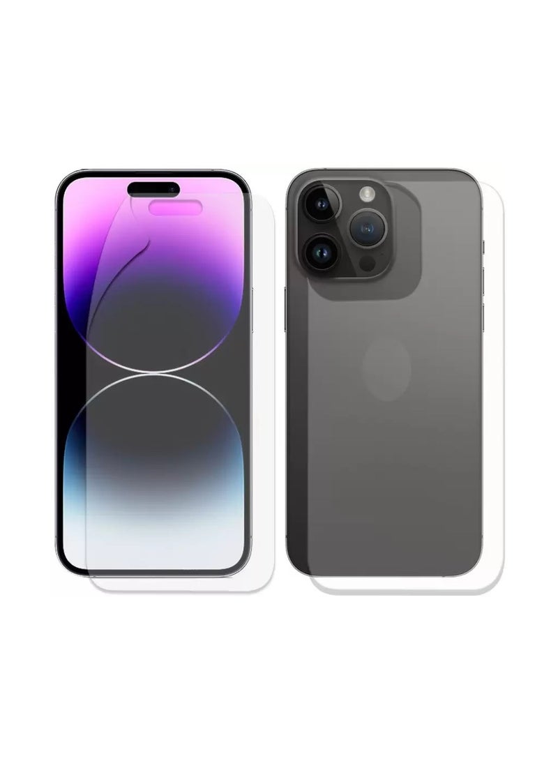 wrapKart Clear Coat Front And Back Glossy Film For Apple iPhone 15 Pro Max  - Image 1