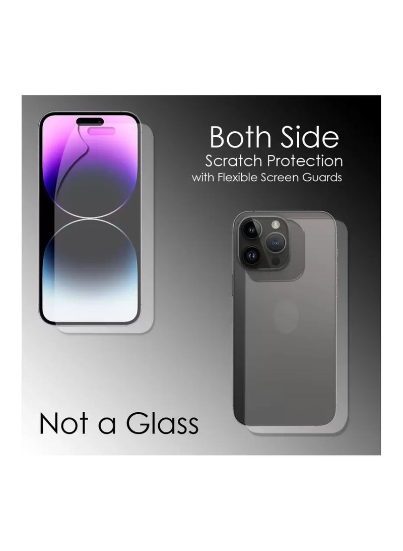 wrapKart Clear Coat Front And Back Glossy Film For Apple iPhone 15 Pro Max  - Image 2