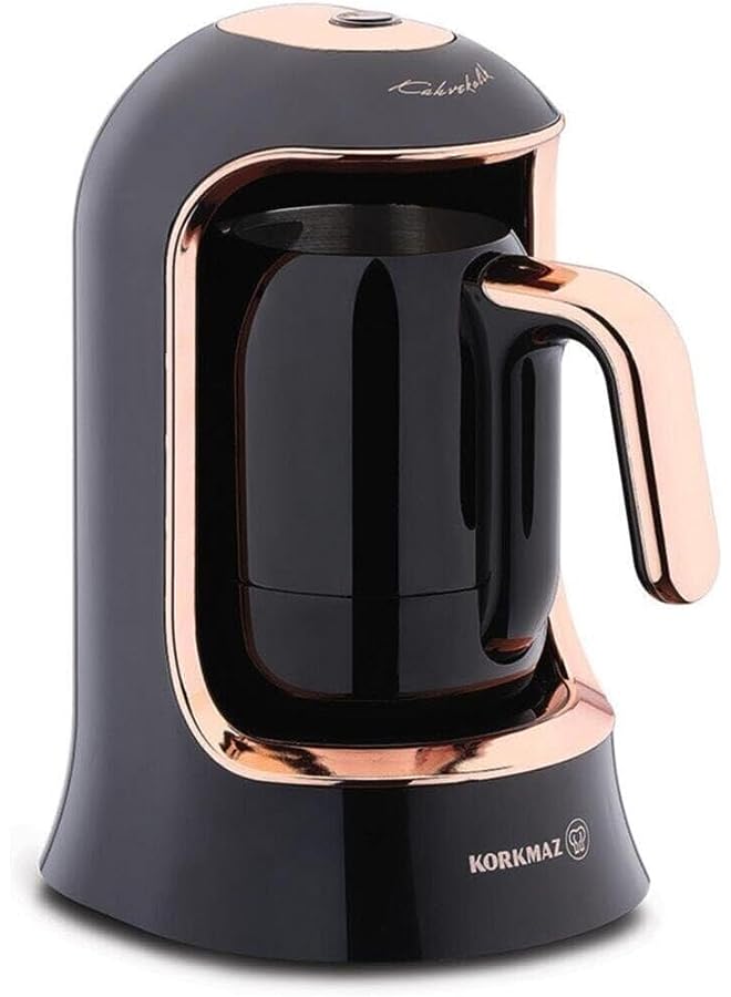 Korkmaz ماكينة صنع القهوة التركية Kahvekolik باللون الوردي والوردي والفضي، A860 - Image 1