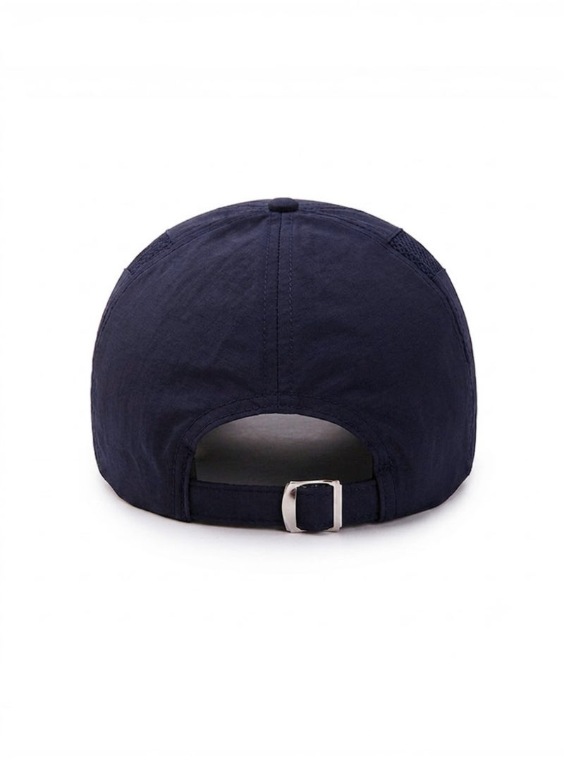 HASTE Quick Dry Mesh Cap - Breathable Curved Brim Adjustable - Navy Blue - Image 3
