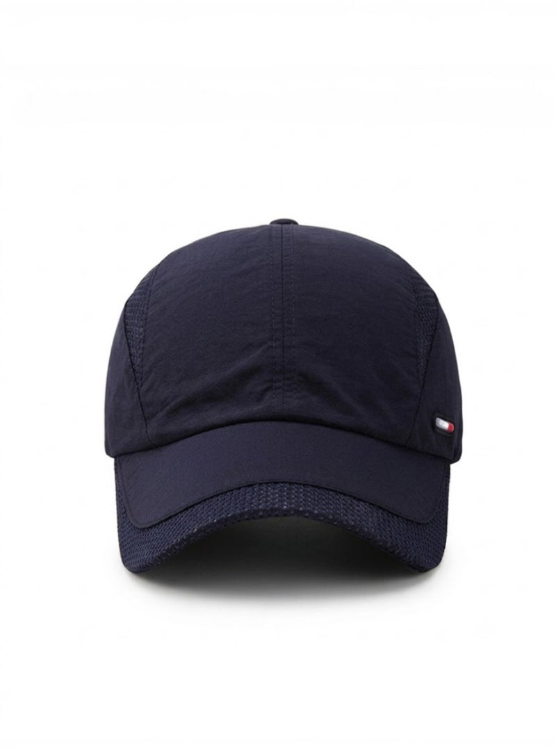 HASTE Quick Dry Mesh Cap - Breathable Curved Brim Adjustable - Navy Blue - Image 2