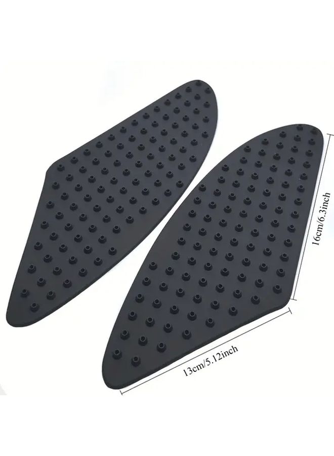 Three Piece Motorcycle Gas Tank Protectors Silicone Durable Vibrant Fishbone Stickers - Image 3