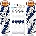 Kasyat 2 Sets Cowboys Football Balloon Column Stand Kit with 4d Football 100 Latex Navy Blue White and Silver Balloons Arch Garland for Rugby Party Baby Shower Birthday Sport Theme Decorations - Image 2