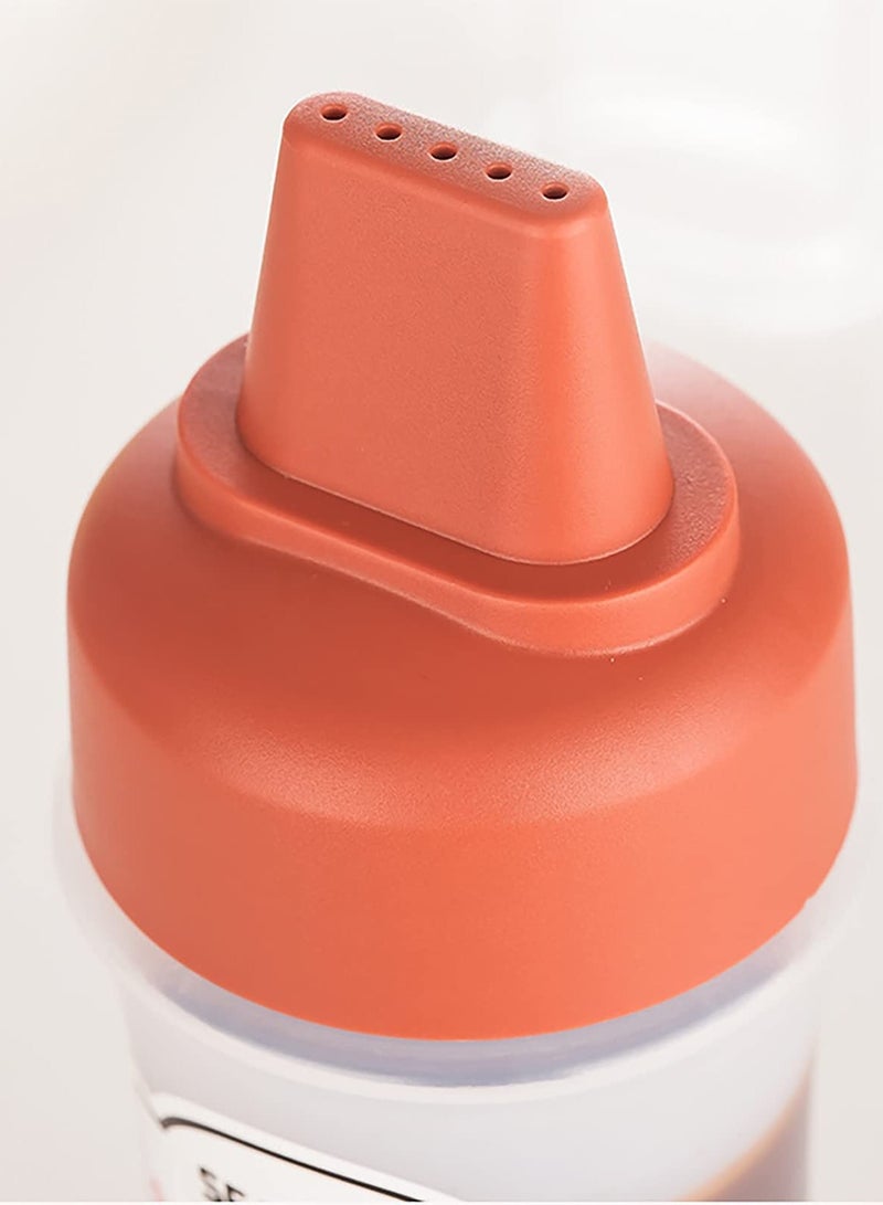 8 OZ Plastic Squeeze Bottles with Caps - 2 Pack for Ketchup, Oil, Honey, BBQ Sauces, Dressings & More - BPA Free with Discrete Measurements for Easy Dispensing.  - Image 4