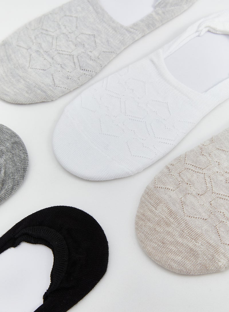 LC WAIKIKI Hole-Knitted Women's Invisible Socks 5 Pack - Image 2