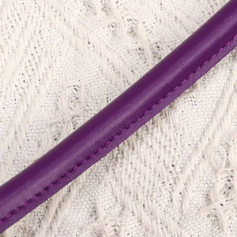 comfrt PU Leather Bag Handles Replacement Purple Handbag Straps Belt Detachable Purse Strap Wallet Straps DIY Bag Making Accessories 50cm - Image 3