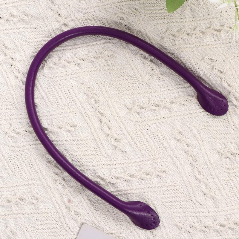 comfrt PU Leather Bag Handles Replacement Purple Handbag Straps Belt Detachable Purse Strap Wallet Straps DIY Bag Making Accessories 50cm - Image 4