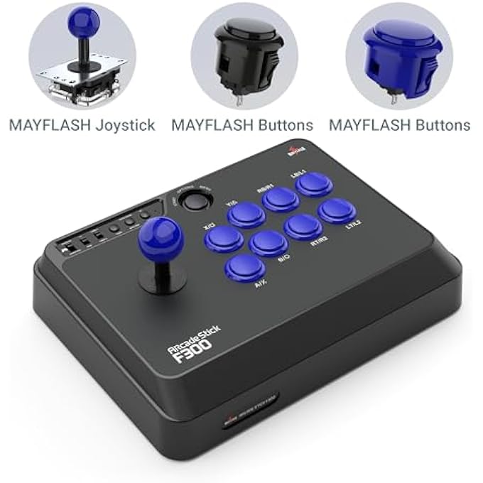 MAYFLASH MAY FLASH MAYFLASH F300 ARCADE FIGHT STICK JOYSTICK FOR PS4 PS3 XBOX ONE XBOX 360 PC SWITCH NEOGEO MINI - Image 3