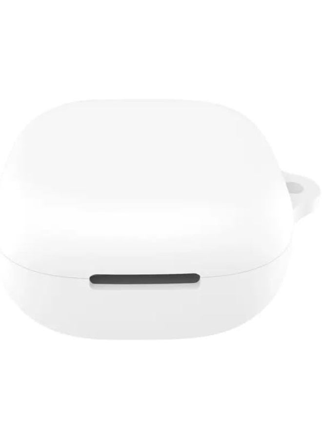 Fekra Compatible with Anker Soundcore R60i NC/Soundcore P31i Cover, Soft Silicone Shockproof Protective Case Wireless Earbuds with Carabiner, Front LED Visible R60i NC (White) - Image 2