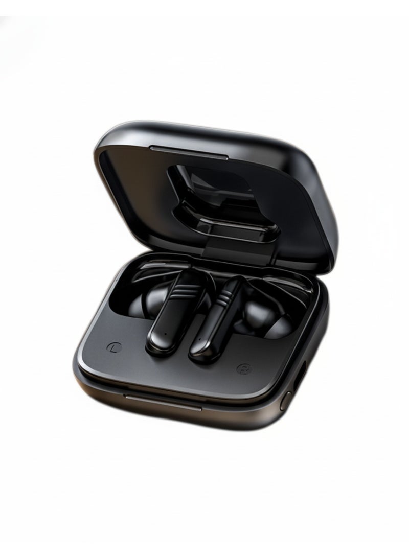 PIXEL ESSENTIALS Smart Display TWS Earbuds with Touch Screen Case, Bluetooth 5.3, Deep Bass, ANC Noise Reduction – Black - Image 4