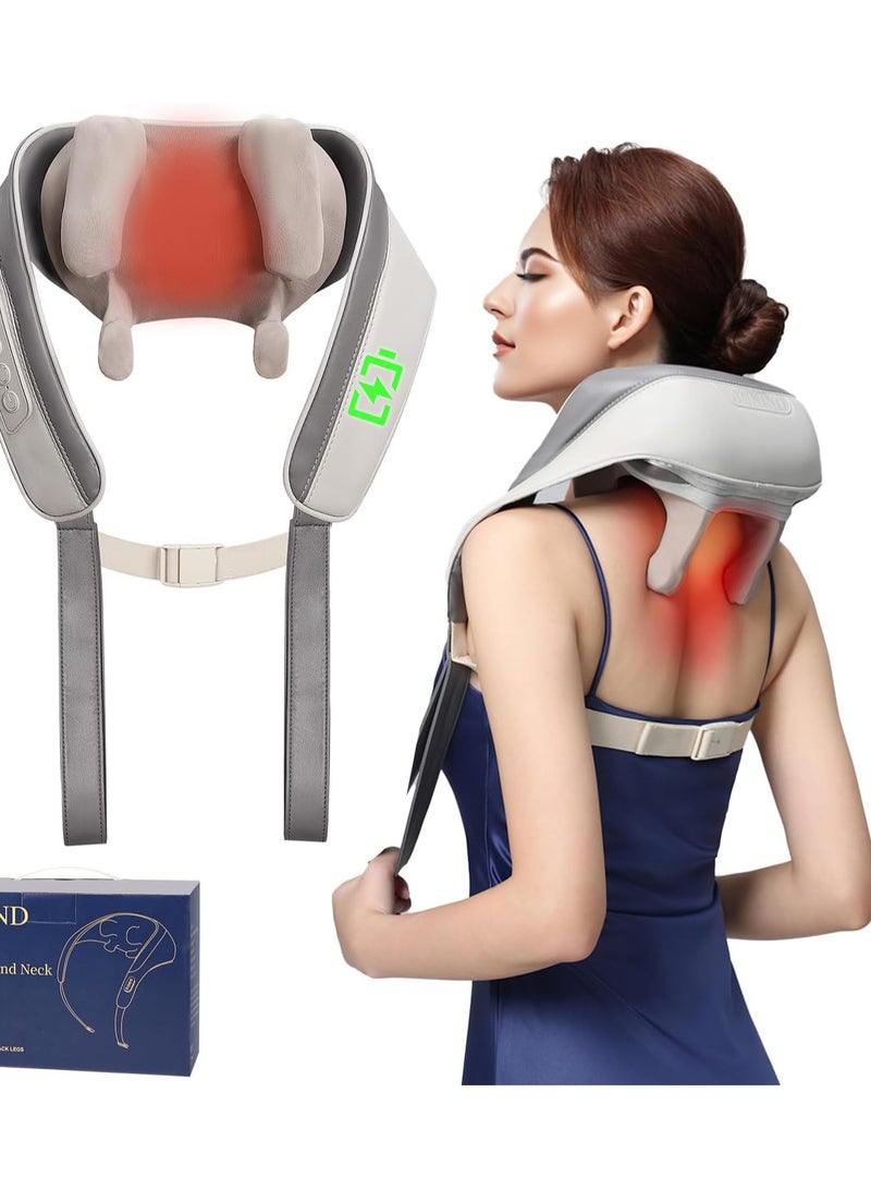 Shiatsu Neck & Shoulder Massager with Heat – Bi-Directional Kneading, Hands-Free, USB Rechargeable - Image 1