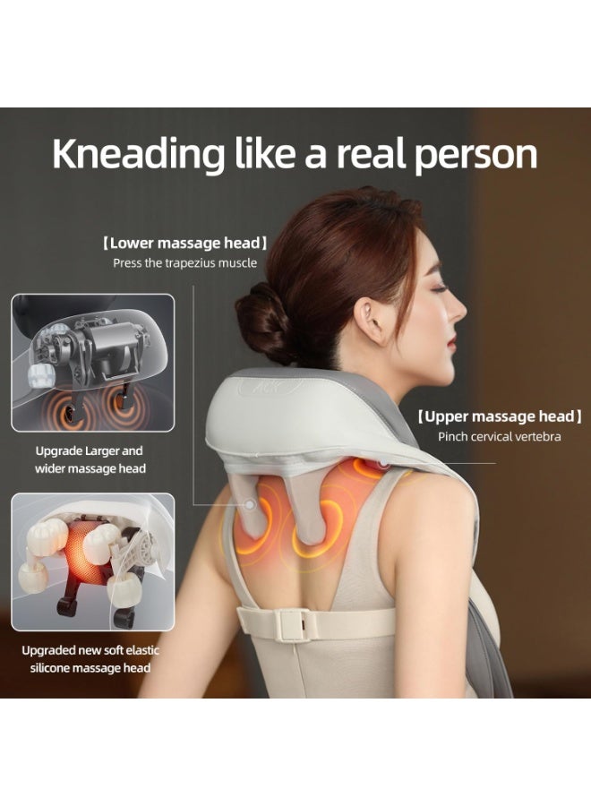 Shiatsu Neck & Shoulder Massager with Heat – Bi-Directional Kneading, Hands-Free, USB Rechargeable - Image 3