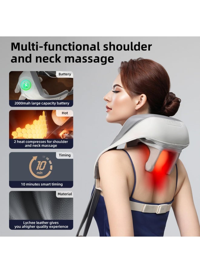 Shiatsu Neck & Shoulder Massager with Heat – Bi-Directional Kneading, Hands-Free, USB Rechargeable - Image 5