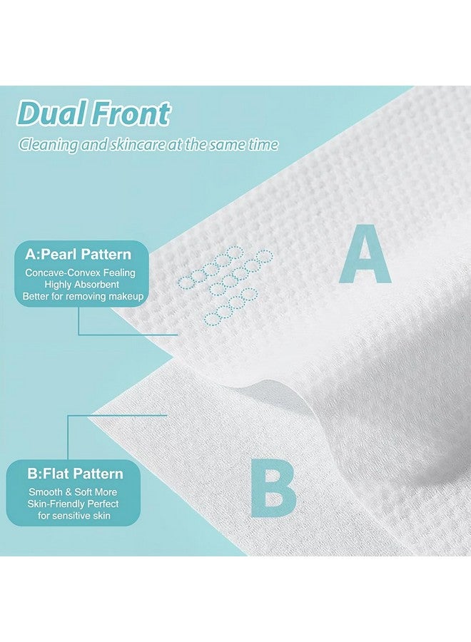 MAYCREATE® Face Towel Disposable 70 Count Facial Tissues for Face Wipes for Women Daily use Soft Absorbent Cotton Wet Tissue Makeup Removal Dry & Wet Multi Use Travel 7.87''x7.87'' Square - Image 3