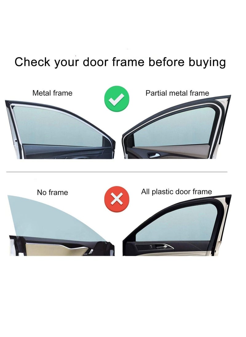 ECVV Car Magnetic Side Window Curtain 2PACK - Car Sun Shade, Summer Sun Block car Curtain,Car Side Rear Sun Shade, Baby Anti UV Curtain,in-Vehicle Privacy (Suitable for Back Window)  - Image 2