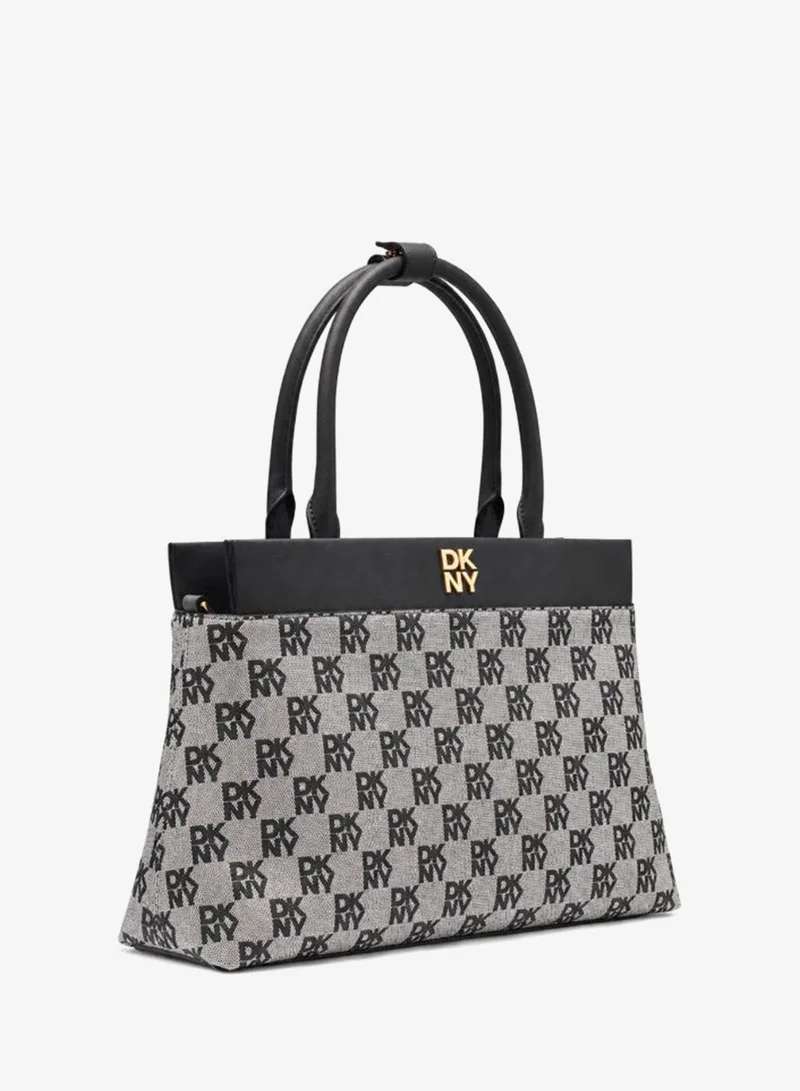 DKNY BLACK LOGO/ BLACK Elanor Satchel Bag for Women | Best Price UAE