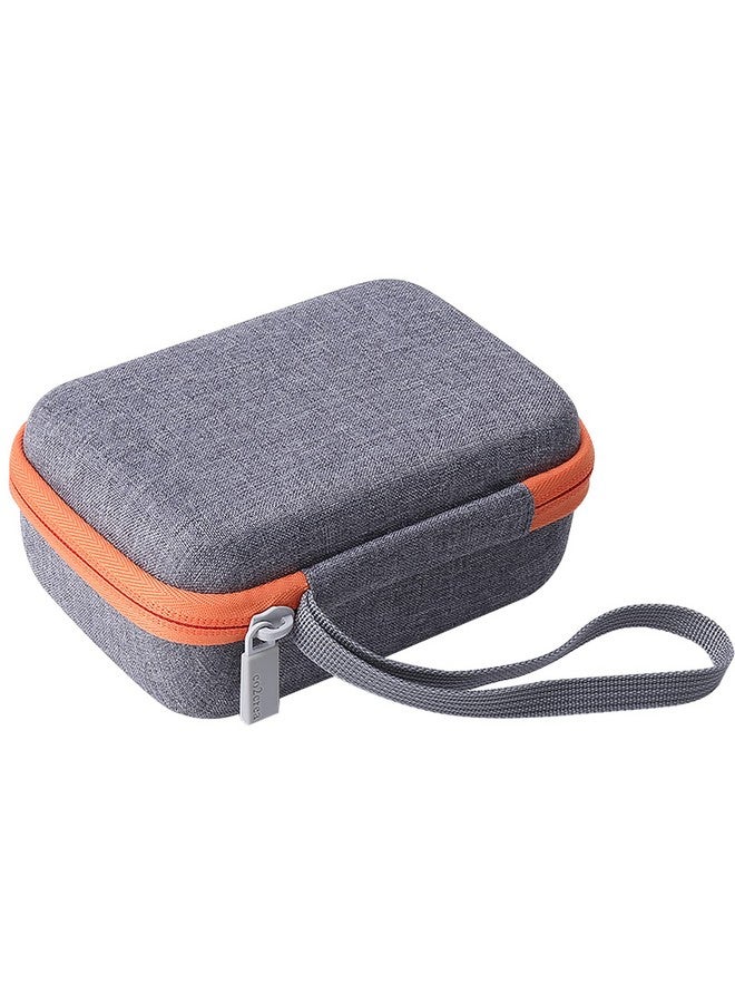 Co2Crea co2CREA Hard Case Compatible with Yoto Mini Kids Audio Music Player Children Speaker Plays Audiobook Cards Radio and Card Case Hold up to Yoto 36 Cards, Grey Case With Orange Zipper, for Yoto Mini,  - Image 2