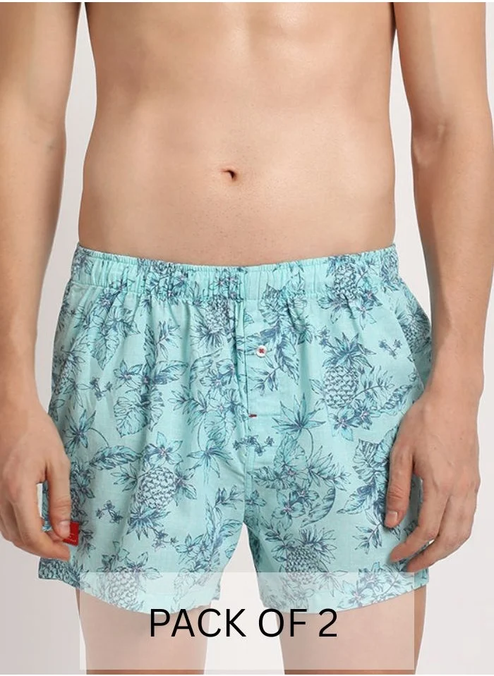 دُبّ في البيت THE BEAR HOUSE Men's Lightweight Multicolor Boxers | Soft, Breathable Fabric | Comfortable Fit for Everyday Wear | Stylish & Durable Design|Size-S - XL|BOX-FUDGER-MC_PRNT