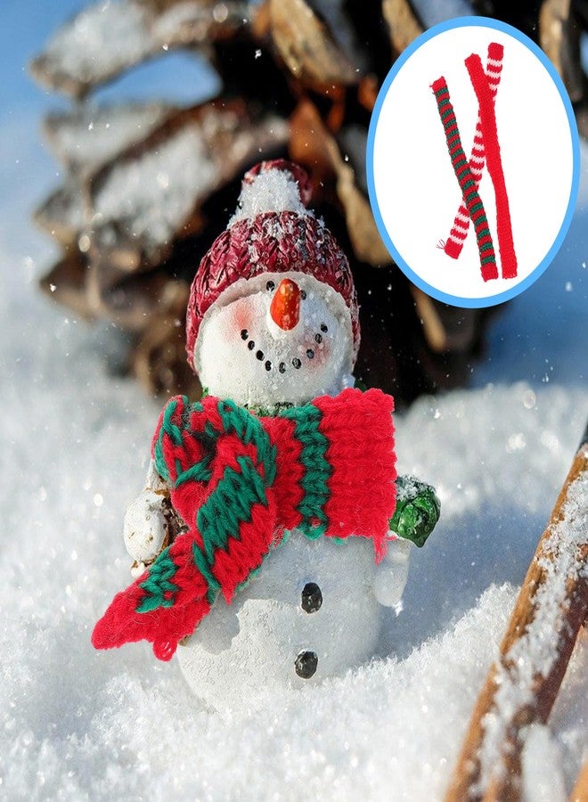 Besportble Mini Santa Scarves: 30pcs Mini Christmas Snowman Scarves for Crafts, Doll Clothes Wine Bottle Neckerchief Candy Covers and Xmas Tree Hanging Decorations - Image 2