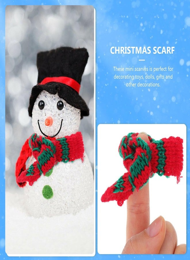 Besportble Mini Santa Scarves: 30pcs Mini Christmas Snowman Scarves for Crafts, Doll Clothes Wine Bottle Neckerchief Candy Covers and Xmas Tree Hanging Decorations - Image 3