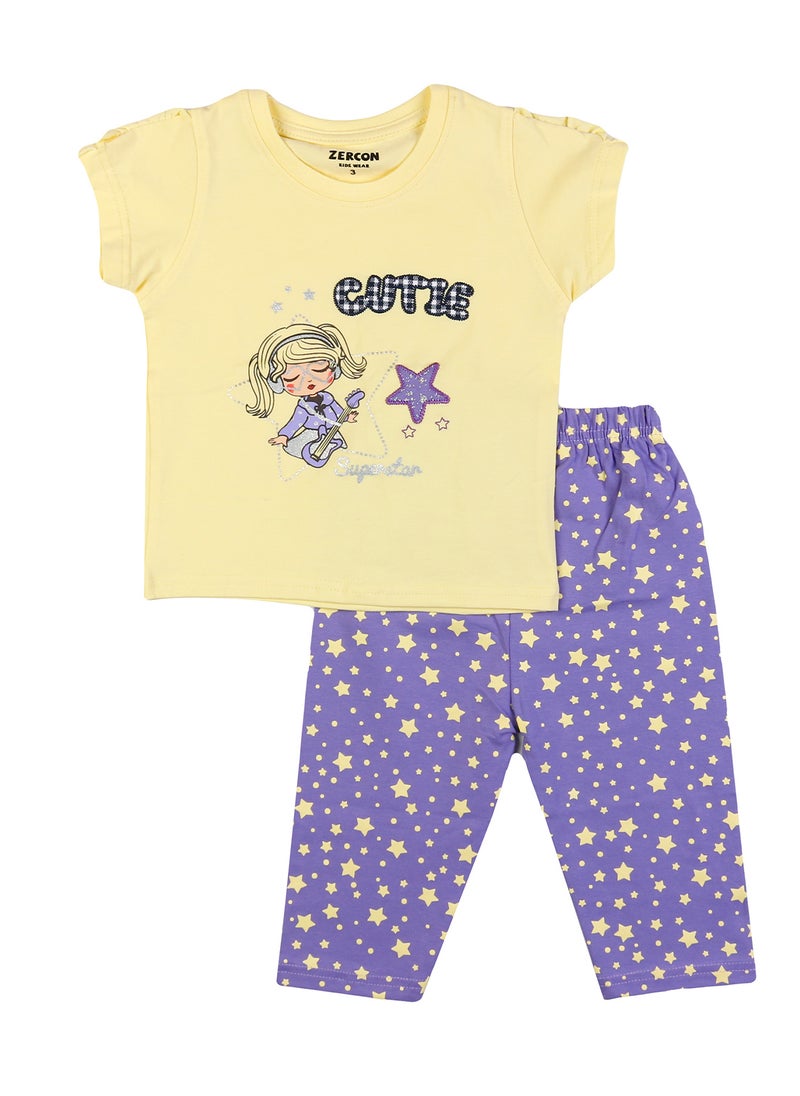 Zercon Summer Pajama Set for Girls  - Image 1