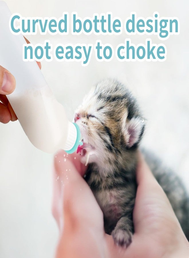 مجموعة زجاجات رضاعة للقطط الصغيرة من Xuandea، 5 قطع، حلمات سيليكون، مناسبة للحيوانات الأليفة حديثة الولادة (أخضر) - Image 5