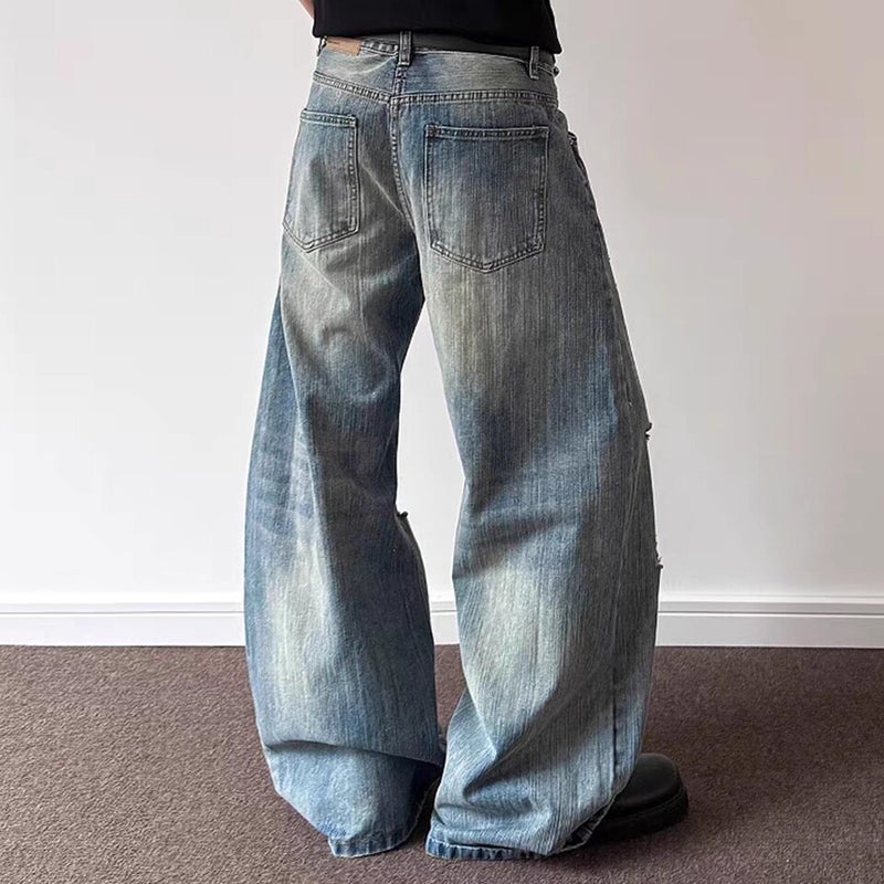Unisex Classic Denim Jeans Loose Fit Daily Outdoor Wear - Image 5