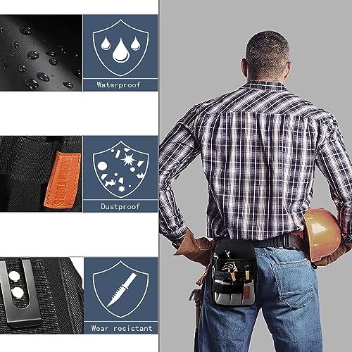 VIDAR TOOLS Small Tool Pouch with Belt Clip,Tool Belt Pouch,Electrician Tool Pouch.5 Pockets and Heavy-Duty Metal Belt Clip Attachment.… - Image 3