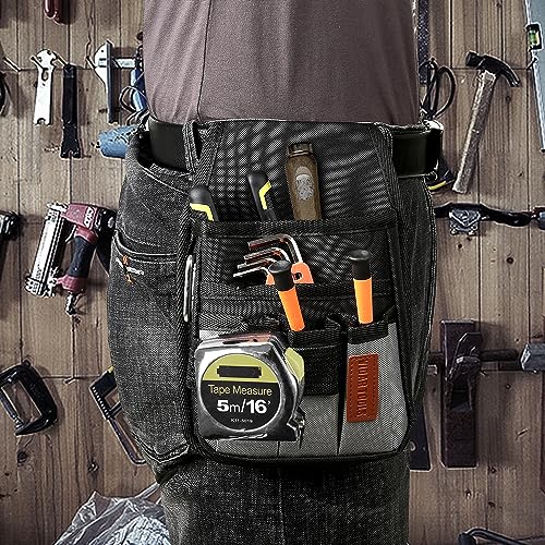 VIDAR TOOLS Small Tool Pouch with Belt Clip,Tool Belt Pouch,Electrician Tool Pouch.5 Pockets and Heavy-Duty Metal Belt Clip Attachment.… - Image 4