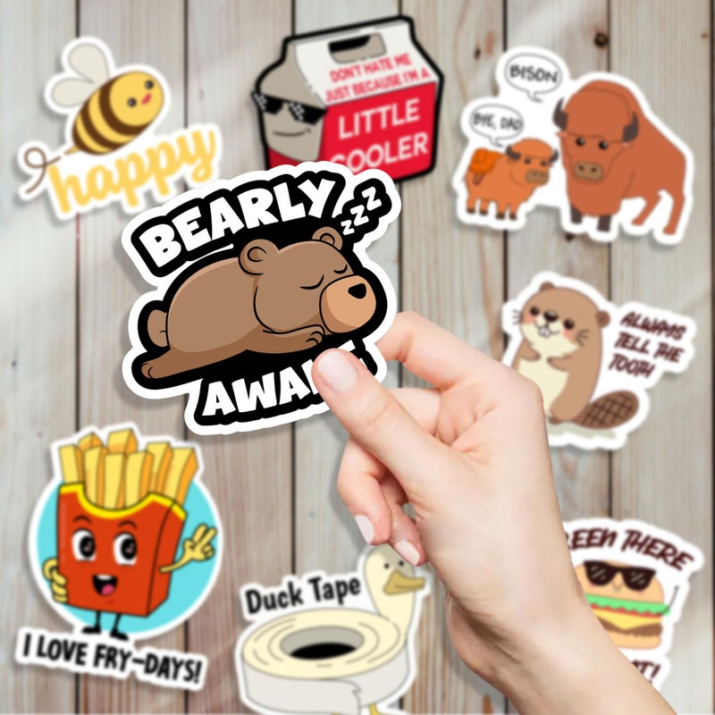 Debinolo 123 PCS Funny Pun Stickers for Adults, Hilarious Punny Gift for Laptop, Water Bottles, Decals for Scrapbooking Waterproof Vinyl - Image 5